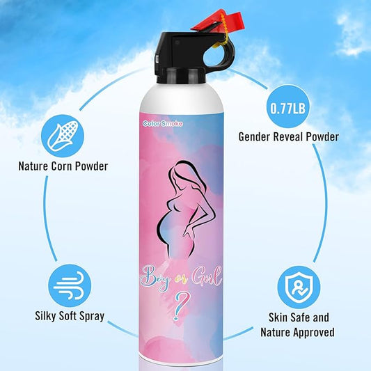 Gender Reveal Fire Extinguisher, Blue Party Decor, Baby Boy Reveal Party Supplies 100% Biodegragable for Gender Reveal Decorations(2 Pack)