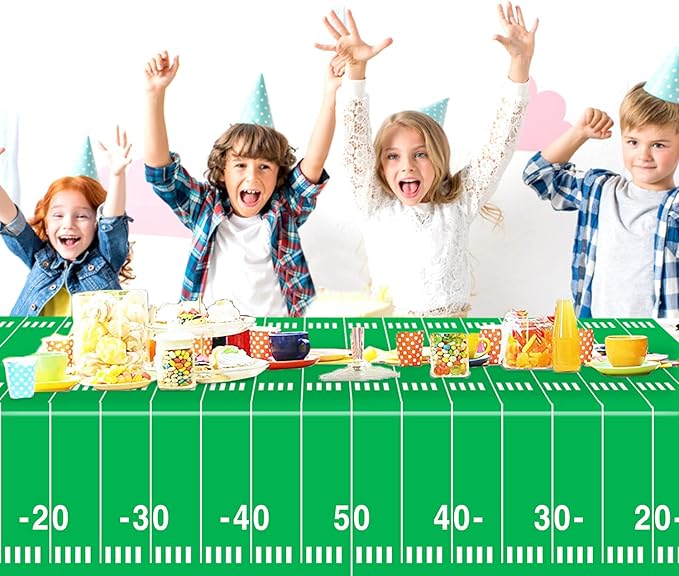 96 PCS Football Party Supplies Plates and Napkins Tableware Set Football Theme Party Decorations Including Paper Plates Napkins Cups for Football Birthday Party, 24 Guests