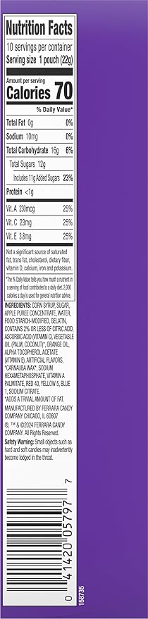 Funables Fruit Snacks, Barbie Shaped Fruit Flavored Snacks, 0.8 ounce Pouches (Pack of 30)