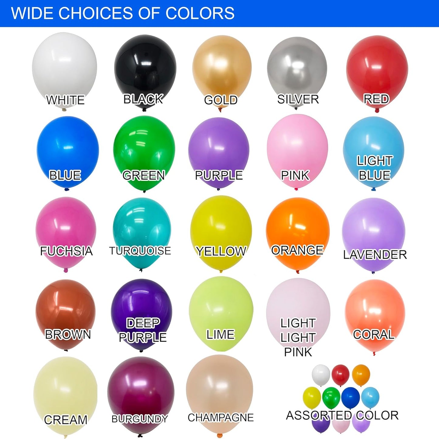Allgala Latex Balloons for Parties | Helium Grade Bulk Balloon Pack | Ideal for Birthday Party Decorations, Baby Shower, Christmas Party | Colored Balloons for Events | 100ct 12" - Green