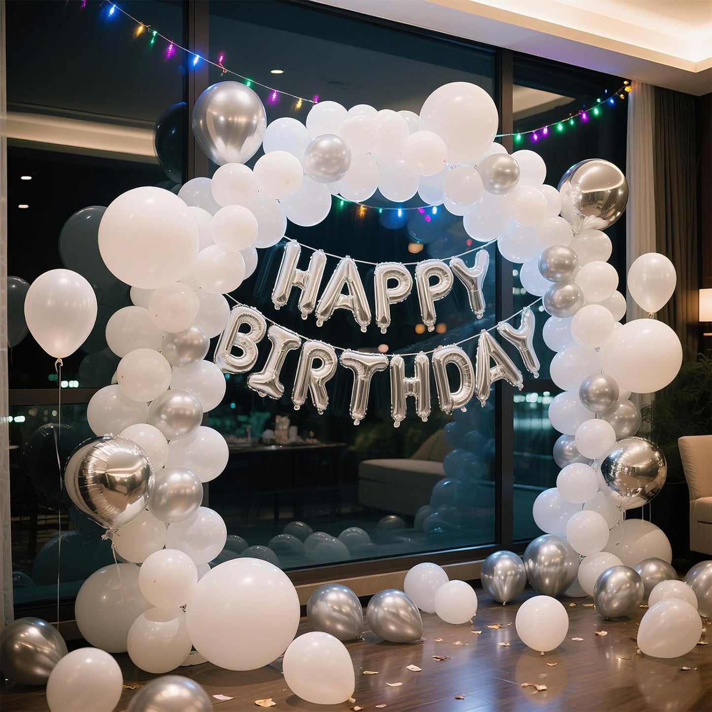 White Balloons Birthday Decorations 10 Pack 36 inch Round Wedding Ballons for White Themed Wedding Graduation Birthday Party Backdrop 4th of July Decorations Independence Day