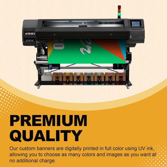 Custom Vinyl Banners and Signs Personalized with Photo or Logo Text, DIY Banner Customized for Birthday Party Graduation Thanksgiving Wedding Business Indoor Outdoor Display