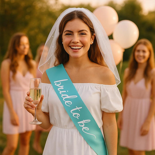 Bride to Be Sash Veil Bachelorette Party Accessories, Bridal Shower Decorations, Engagement Gifts for Bride