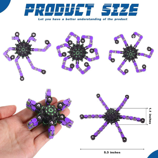 24pcs Transformable Fidget Spinners Children's Advanced Fidget Toys for Stress Relief Ideal Fidget Spinners for Sensory Toys for Boys and Girls with Autism,Party Favors