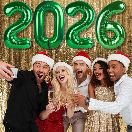 Dark Green 2026 Number Balloons, 40 Inch Balloon, New Years Eve Decorations, Balloons for New Years Eve Party Supplies 2026, Graduation Decoration, 2 6 20 26 Birthday Parties