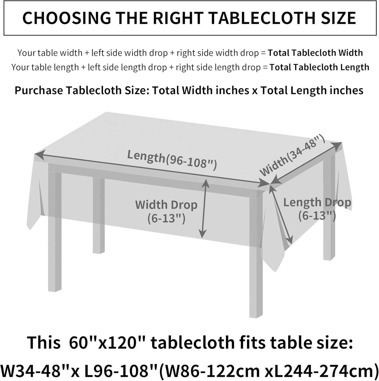 Natural Linen Rectangle Tablecloth, 2 Pack Slubby Textured Fall Lightweight Table Cloth 60 x 120 Inch, Water Resistant Stain Resistant Farmhouse Burlap Table Cover for Kitchen Dining Room