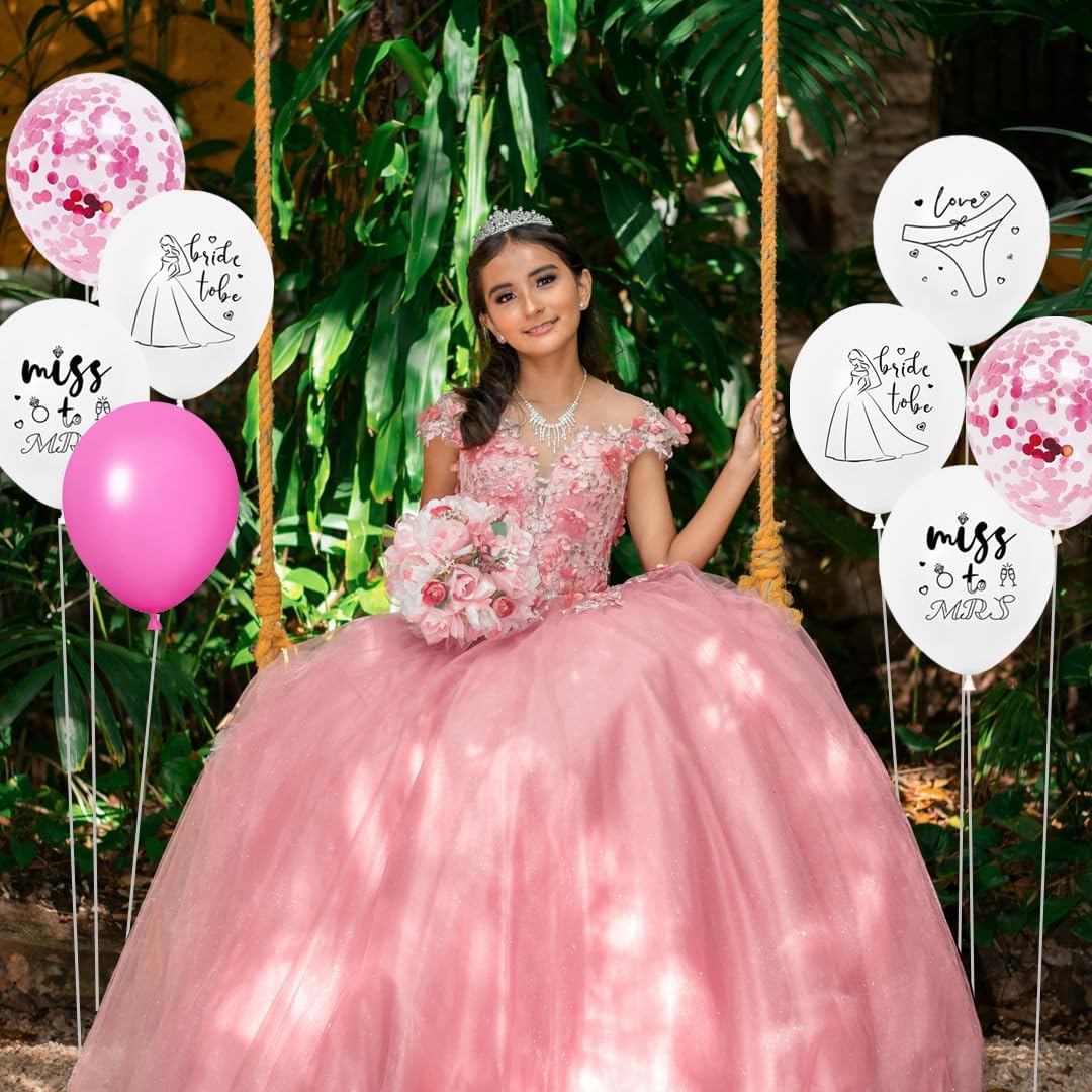 Bachelorette Balloon Pink Bride Balloons Printed for Bachelorette Party Decorations,Bridal Shower Decorations