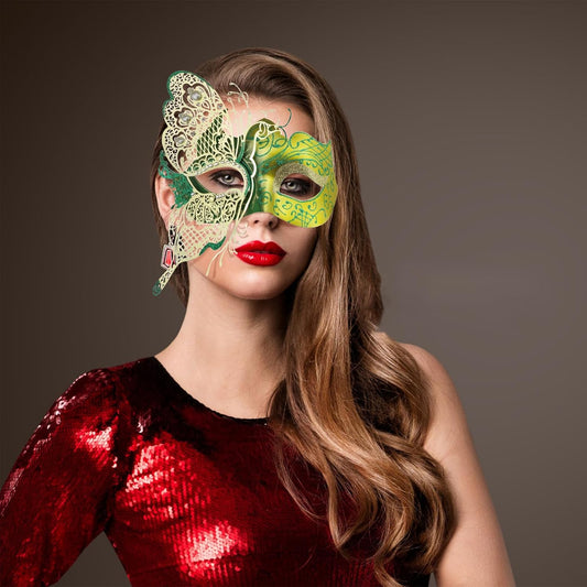 Mysterious Venetian Butterfly Lady Masquerade Halloween Party Mask Evening Prom Ball Mask Bar Costumes Accessory
