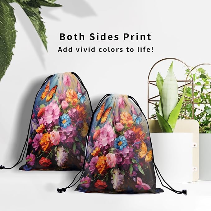 Nerxy Leaf Grip Bags for Gymnastics Tropical Leaves Grip Bag Botanical Drawstring Storage Bags