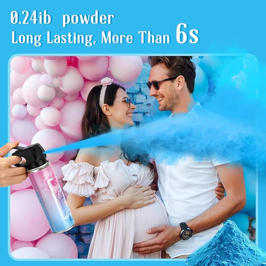 QIYVLOS Gender Reveal Fire Extinguisher 2 Packs, Gender Reveal Smoker Bomb, Baby Boy Reveal Party Ideas for Gender Reveal Decorations (Small, Blue)
