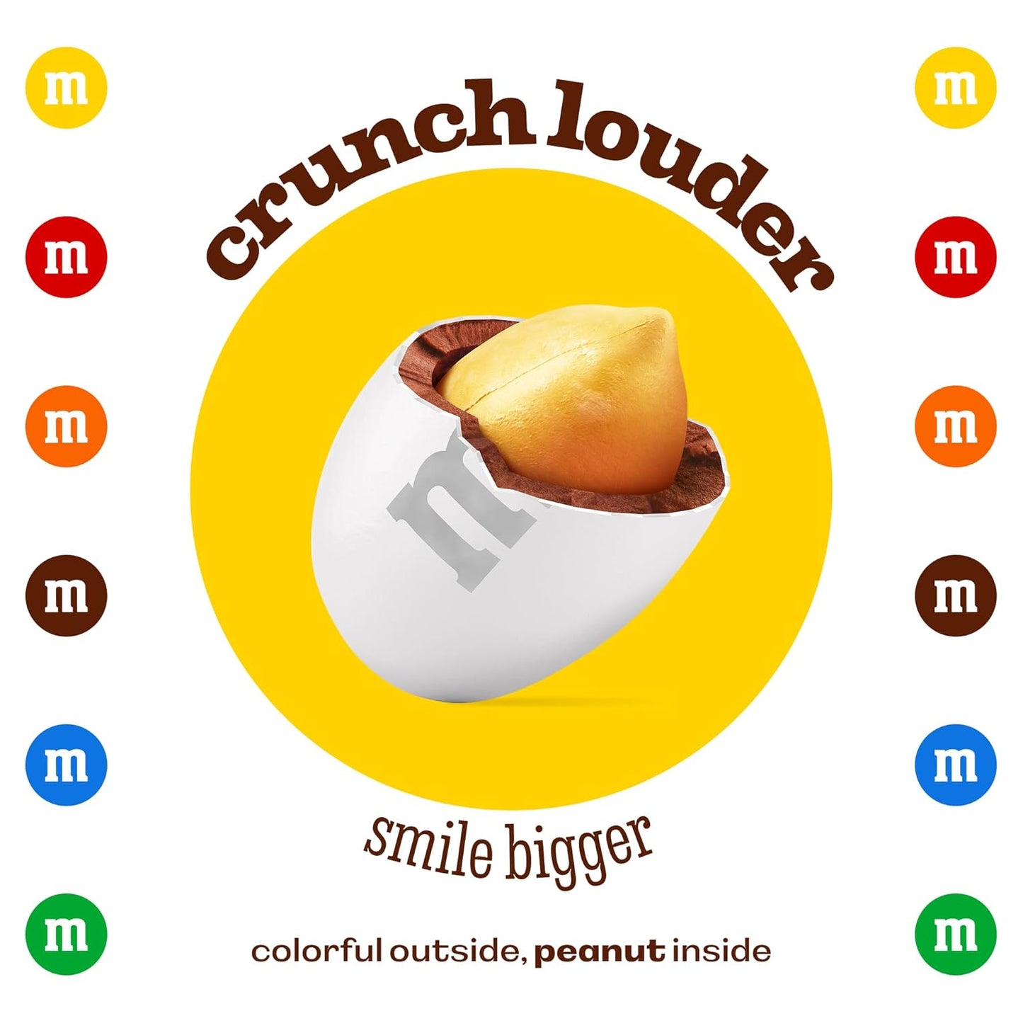 M&M’S WORLD White Peanut Chocolate Candy, 2lbs of Bulk Candy in Resealable Pack for Weddings, Graduations, Dessert Tables, Birthday Parties, Candy Bars & Sweet Stuff for DIY Party Favors