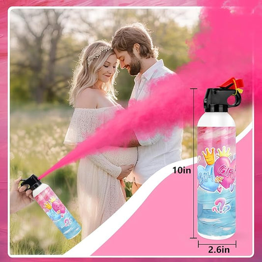 Gender Reveal Fire Extinguisher, 2 Pack Gender Reveal Ideas Gender Reveal Party Decorations Baby Girl Boy Reveal Party Ideas Gender Reveal Decor (Pink, Large)