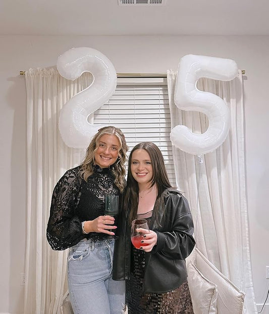 White 9 Balloon, Translucent Number Balloons 40 Inch, 9th Giant Birthday Decorations for Boys Girls, 19th 29th White Party Decorations Supplies, Number 9 Balloon