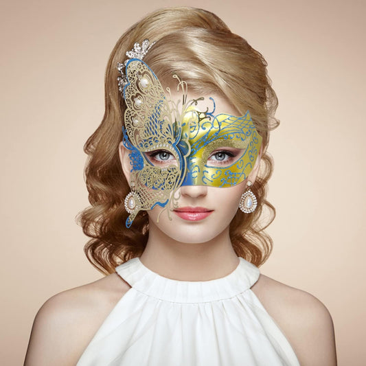 Mysterious Venetian Butterfly Lady Masquerade Halloween Party Mask Evening Prom Ball Mask Bar Costumes Accessory