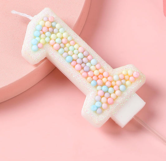 17th Birthday Candle Macaron Glitter 3D Pastel Number 17 Candles for Birthday Cakes Girl Women Sweet Theme Birthday Wedding Anniversary Party Cake Decoration