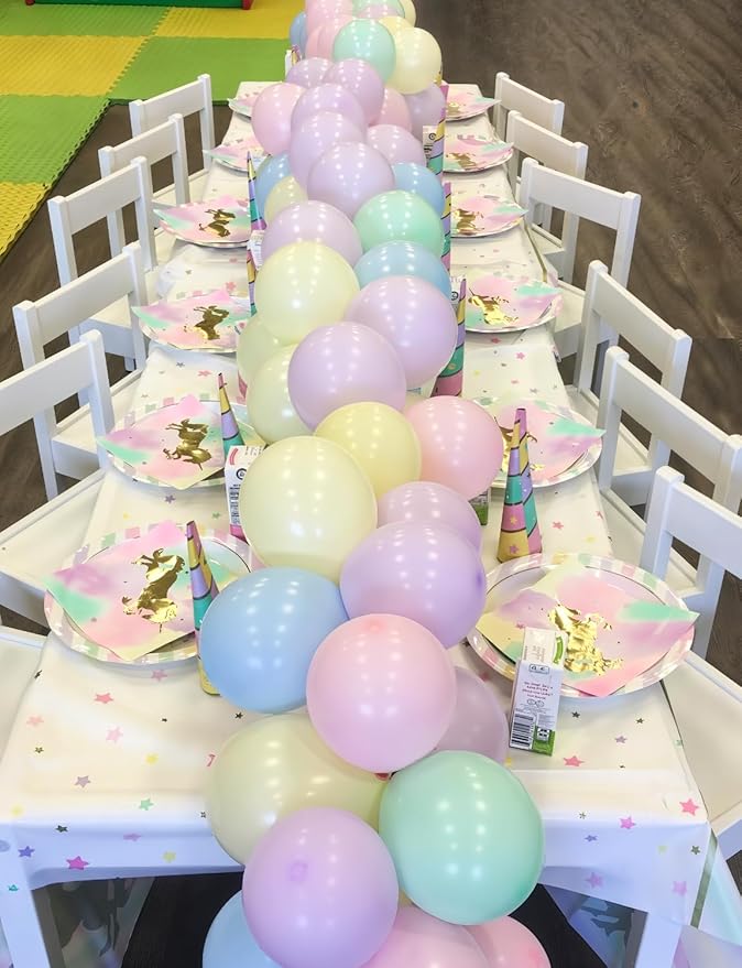 Pastel Balloons, 12 Inch Easter Balloon, 60 Pcs Pastel Rainbow Balloons Assorted Colors for Easter, Unicorn Party, Rainbow Party, Baby Shower,Spring Birthday, Wedding Decorations