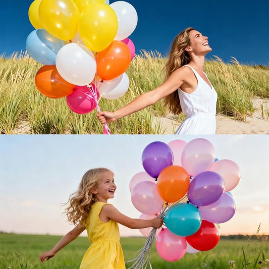 Patimate Balloons Assorted Colors 30 Pack 18 Inch Colorful Rainbow Round Bright Latex Balloons for Birthday Bridal Shower Baby Shower Anniversary Wedding Party Decorations Arch Garland