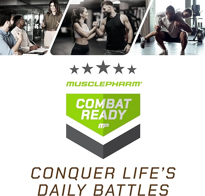MusclePharm Combat Ready Protein Bar, Confetti Cake High Protein Bars, Combat Cravings, Fuel Performance & Meet Energy Demands, 20g Protein from Whey Protein, 4g Fiber, Gluten Free, 4 Bars