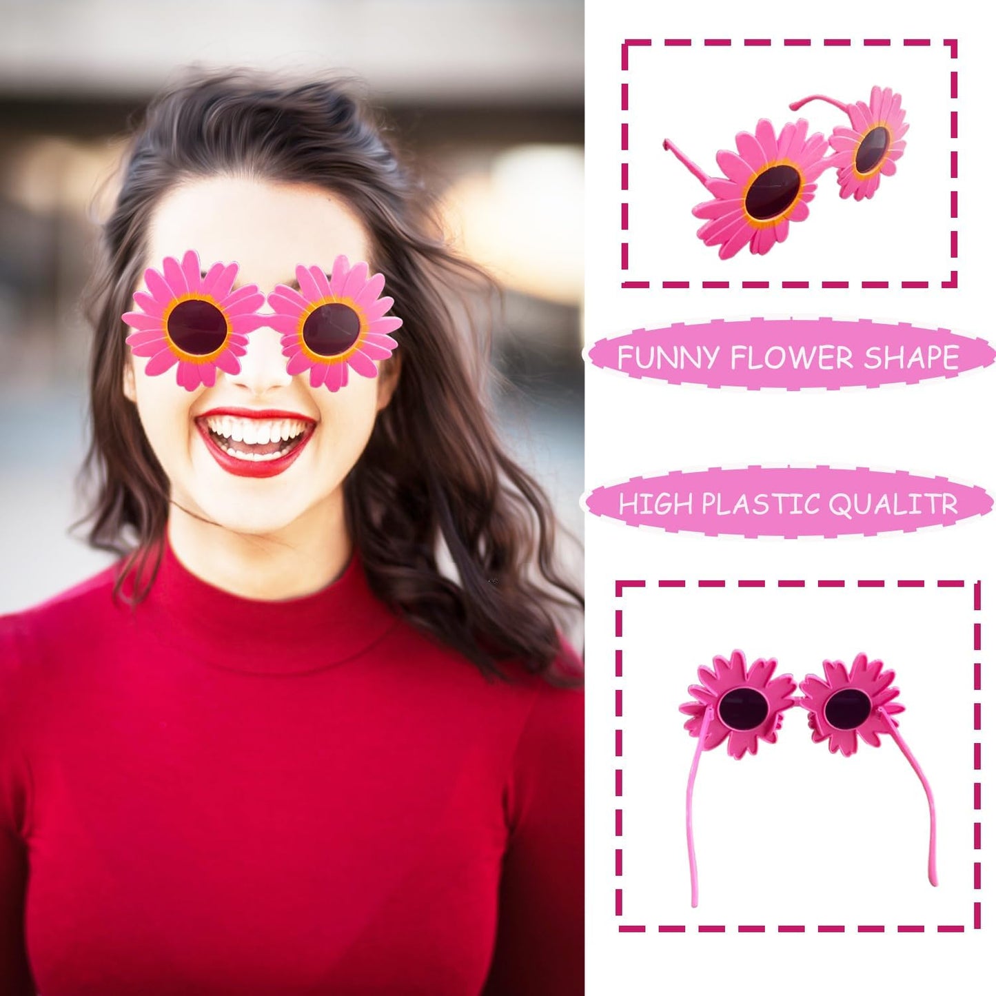 Funny Party Sunglasses - 12 Pack Novelty Glasses, Cool Party Masks, Summer Party Favors, Funny Photo Booth Props, Crazy Sunglasses for Adults & Teens