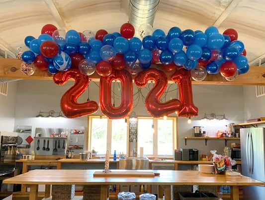 2 Numbers Balloon 40 Inch Red Two Balloon Number Birthday Decor, 2nd 12 21st Party Celebration Decorations Graduations Wedding Baby Shower