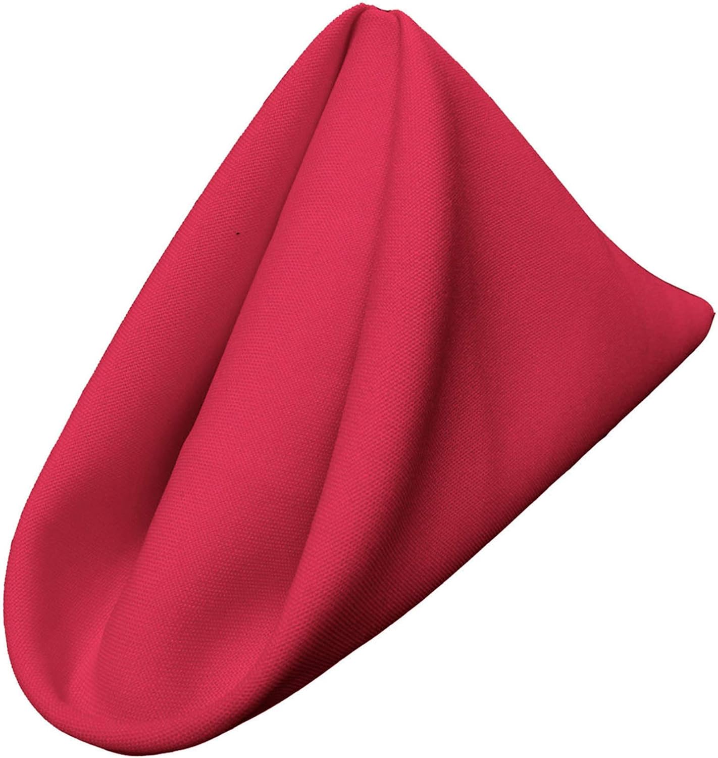 LA Linen 10-Pack Poly Poplin Napkin, Soft Cloth Napkins, Washable Reusable Napkins, Stain and Wrinkle Resistance Table Napkins for Dinner, Wedding, Parties, 18 by 18-Inch, Fuchsia