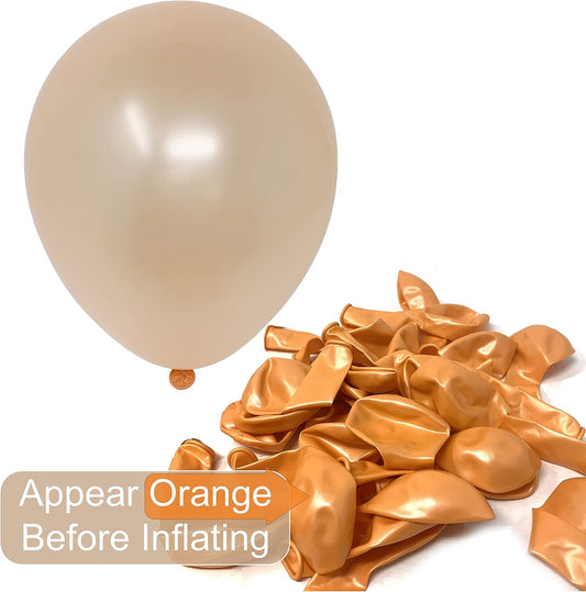 Allgala Latex Balloons for Parties | Helium Grade Bulk Balloon Pack | Ideal for Birthday Party Decorations, Baby Shower, Christmas Party | Colored Balloons for Events | 100ct 12" - Champagne