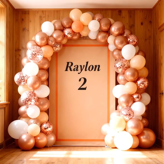Rose Gold Balloons - 60PCS 12 Inch White Pearl,Rose Gold, Dark Red,Rose Gold Confetti Balloons for Wedding, Birthday, Baby Shower Party Decor