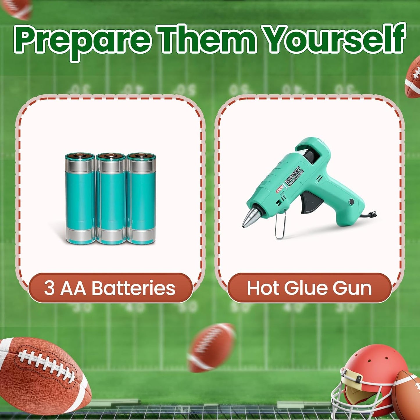 Football 3rd-Birthday Decorations Marquee Numbers: Superbowl 3FT Large Light up Number Sign 3 Third Year Down Three Years Old Party Decoration Big Balloon Numbers Decor for Boys and Girls
