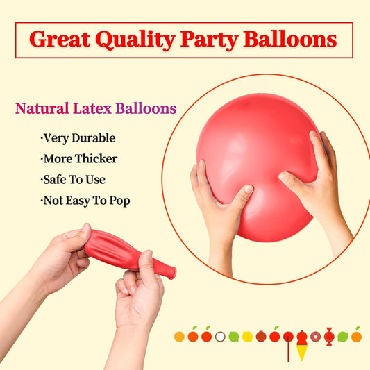110pcs Pastel Red Balloon 12 Inch, Pastel Red Latex Balloons for Birthday Party Baby Shower Wedding(with 2 Ribbons).