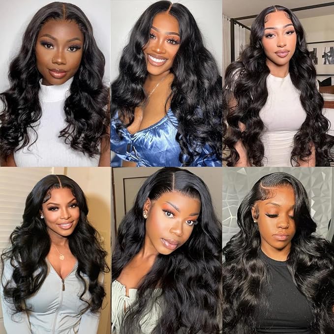 Human Hair Bundles 12A Body Wave 100% Unprocessed Brazilian Virgin Hair Extensions 4 Bundles Human Hair 22 24 26 28 Inch Natural Black Bundles Human Hair Weave for Women