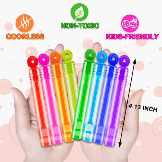 Halloween Party Goodie Bag Stuffer Fillers for Kids, 32 Pack Mini Bubble Wand Toys Gifts for Toddlers, Small Basket Pinata Birthday Camping Wedding Party Favors Supplies Classroom School Stuff Prizes