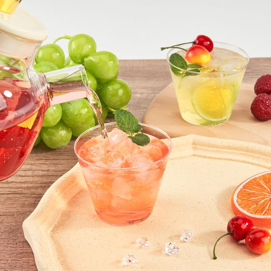 RACETOP 9 oz Clear Disposable Plastic Cups 50 Pack, Clear Plastic Cups Tumblers, Heavy-duty Party Glasses, Disposable Cups