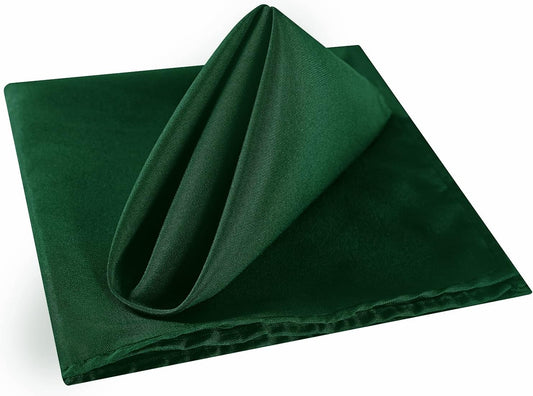 Cloth Napkins 20x20 inch Washable Polyester Dinner Napkins Soft Table Napkins for Wedding Party Dining Banquet(Hunter,50PCS)