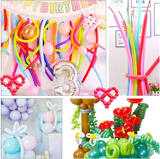 100 pcs 260 Long Balloons (Pastel Blue Balloons)