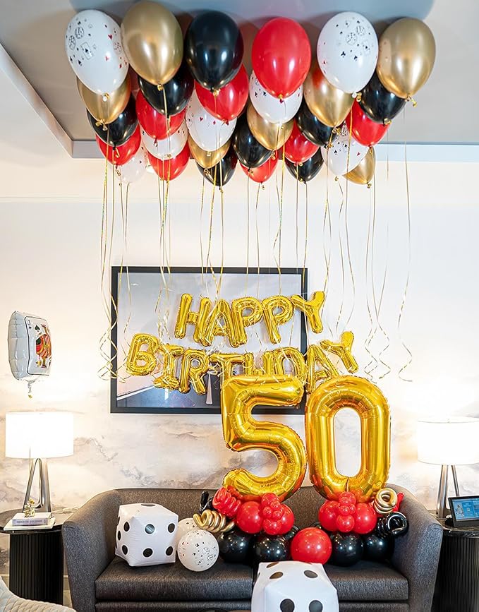 Gold Number 27 Balloon 40 inch, 27 Number Balloons, 27th Gold Birthday Decorations, 27 Year Old Women Men Golden Party Supplies