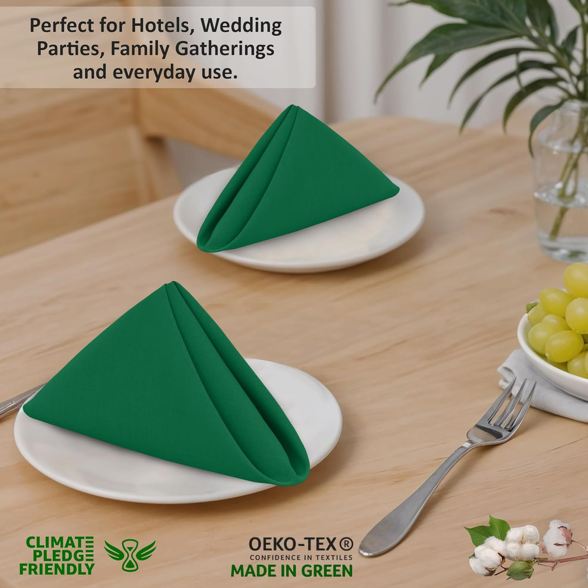 Ruvanti Cloth Napkins Set of 6, 18x18 Inches, 100% Cotton, Washable, Soft & Absorbent, Perfect for Wedding, Christmas, Thanksgiving Dinners - Amazon