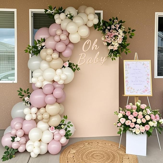 Sand White Balloons 12 inch, Cream Beige Latex Balloons 50pcs Party Balloon for Wedding Gender Reveal Baby Shower Birthday Party Decorations