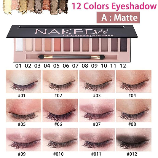 All in One Makeup Kit for Women Full Kit, Makeup Set 12 Colors Eyeshadow, Foundation & Primer, Lipsticks, Eyeliner, Mascara, Contour Stick, Brow Soap, Brush & Sponge, Make Up Gift Set for Women, Teens