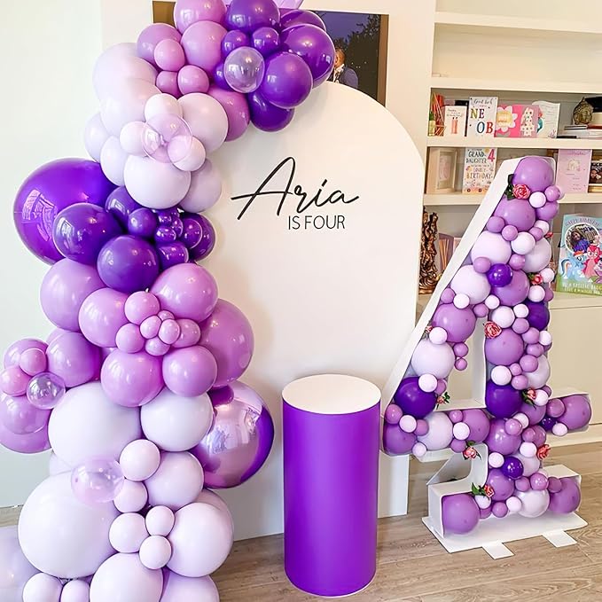 KBZVNAF Pastel Purple Latex Party Balloons - 50 Pack 12 inch Helium Matte Lavender Balloons for Birthday Wedding Baby Shower Princess Party Decorations