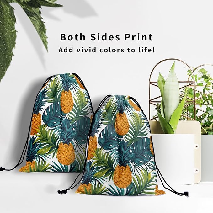 Nerxy Leaf Grip Bags for Gymnastics Tropical Leaves Grip Bag Botanical Drawstring Storage Bags