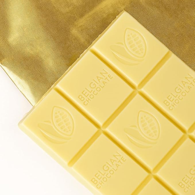 Andy Anand Chocolatier Sugar Free Belgian White Chocolate Bars (60% Cacao) Must for White Chocolate lovers, Stevia sweetened, Gourmet Gift Box - Silky, Rich, and Top-Tier Indulgence (3 Pcs)