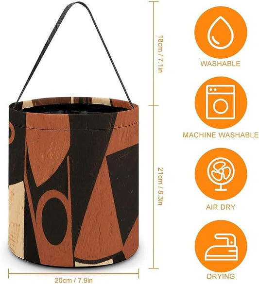 Halloween Candy Bucket - Elephant March Print Trick Or Treat Candy Bag, Gift Bag for Party Favor Supplies