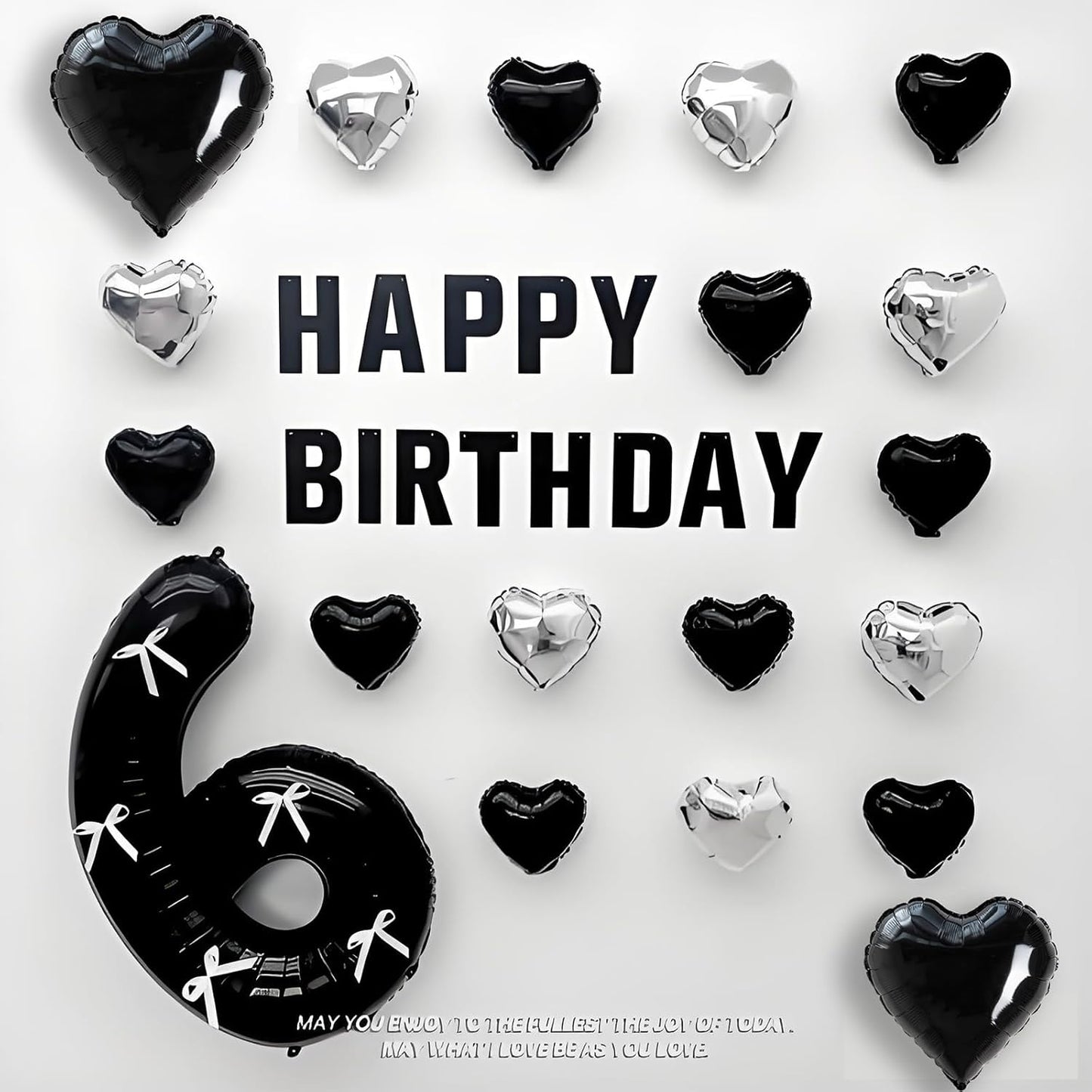 24 Pcs Black Heart Balloons,18 Inch LOVE Heart Foil Mylar Balloons for Black Themed BirthdayValentines,Engagement,Wedding Party,Baby Shower,Graduation Anniversary Decorations (LOVE)