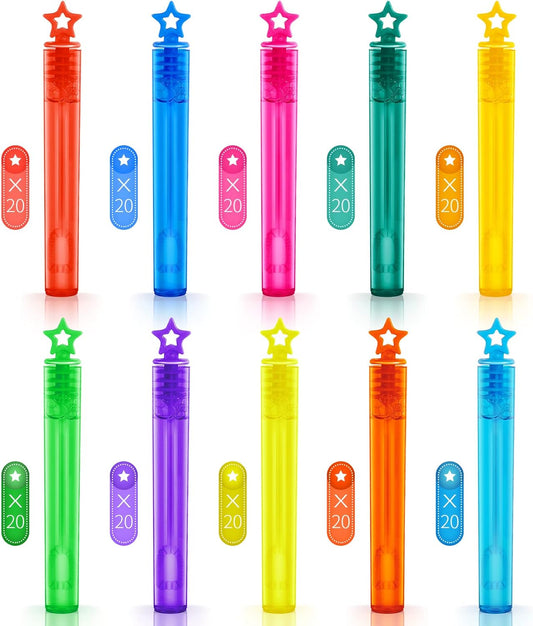 200 Pieces Mini Bubble Wands,Bubble Party Favors Assortment Toys for Kids,Themed Birthday, Halloween, Goodie Bags, Carnival Prizes, Wedding, Bubble Maker Toys for Kids,Outdoor Gifts for Girls & Boys