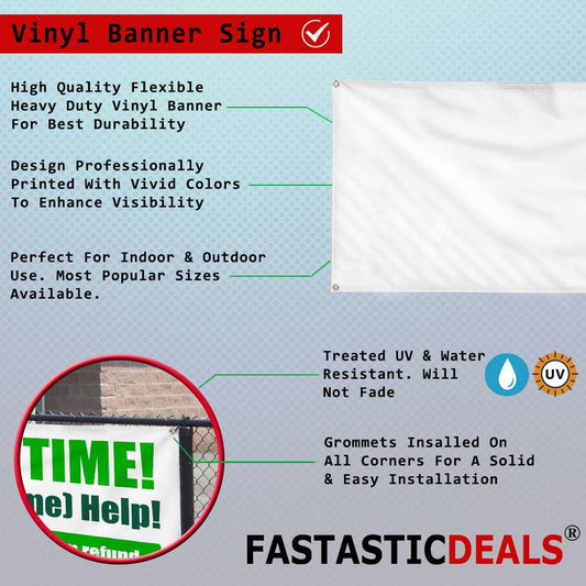 Custom Industrial Vinyl Banner Multiple Sizes Commercial Property for Lease Personalized Text Profession Outdoor Weatherproof Yard Signs Red 4 Grommets 24x60Inches