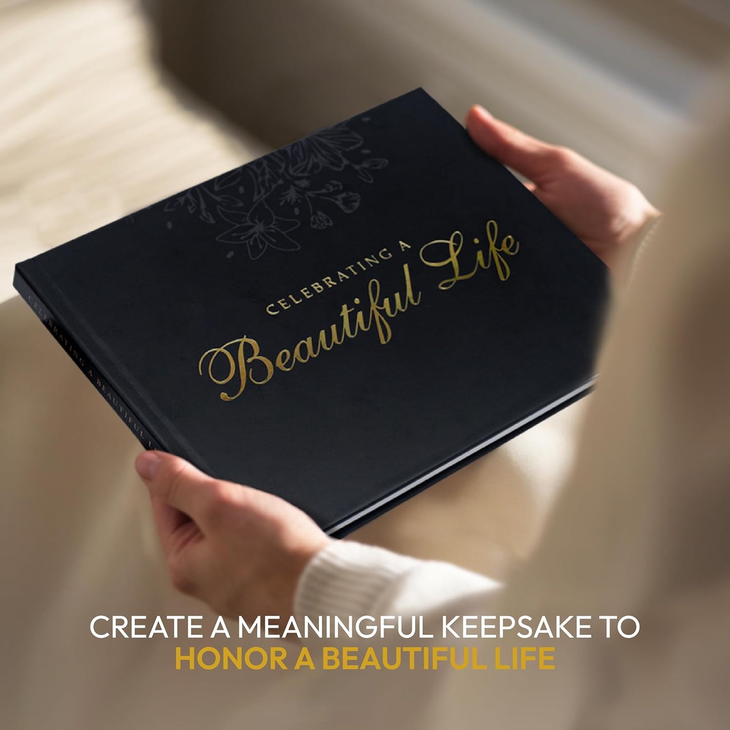 Celebration of Life Guest Book – Funeral Guest Book for Memorial Service | in Loving Memory Sign in Registry | Timeless Hardcover for Condolences and Reception,