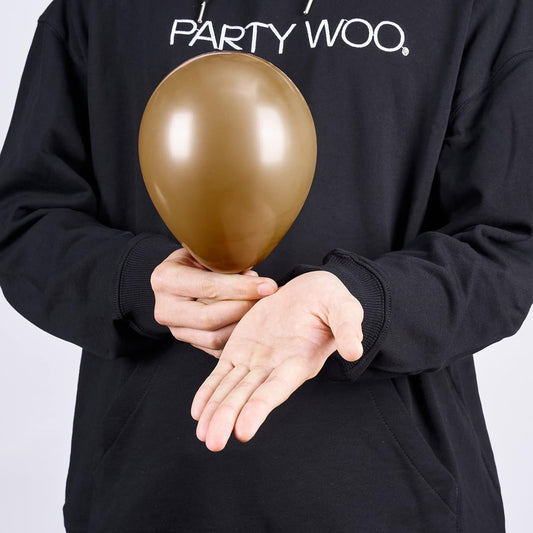 PartyWoo Brown Balloons 50pcs 5 Inch Small Mini Boho Neutral Coffee Tan Fall Latex Balloons for Wedding Baby Shower Gender Reveal Graduation Safari Woodland Birthday Fall Party Decorations Brown-F09