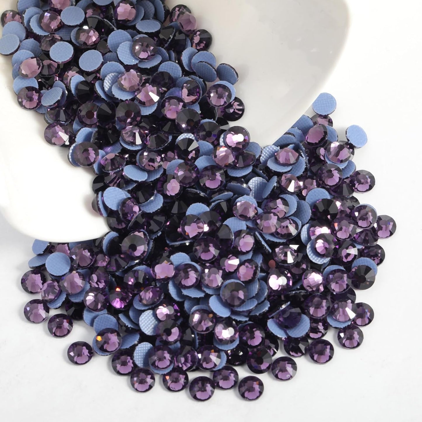 Beadsland Hotfix Rhinestones, 2880pcs Flatback Crystal Rhinestones for Crafts Clothes DIY Decoration, Tanzanite, SS6, 1.9-2.1mm