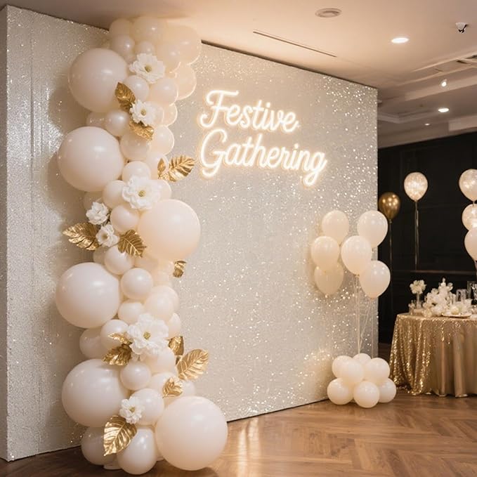 White Sand Latex Party Balloons - 30Pcs 18 Inch Extra Large Beige Round Ballons Boho Cream Latex Party Baloons for Neutral Birthday Wedding Engagement Bridal Shower Gender Reveal Party Decoration