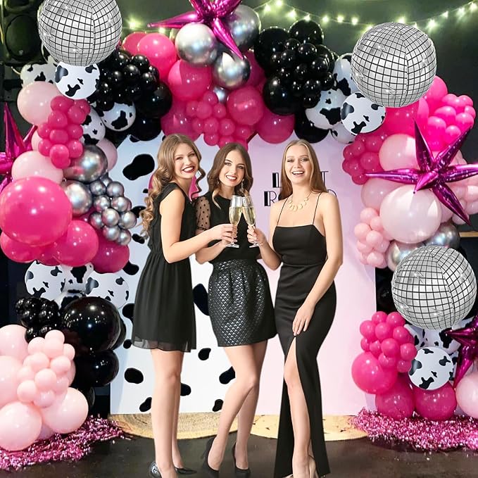 60pcs Cow Print Balloons, Latex Cow Balloons for Farm Cowboy Cowgirl Rodeo Western Baby Shower Birthday Party Decorations